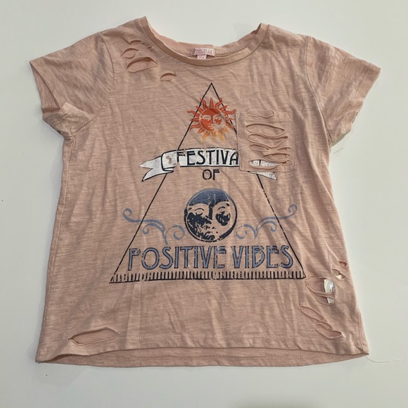 ME. N. U DISTRESSED T-SHIRT SZ 10 - Picture 2 of 4